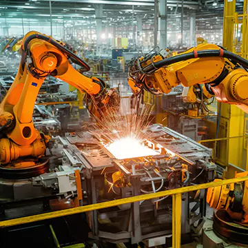 Automatic laser welding production line